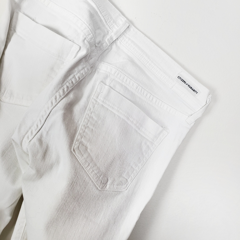 CITIZENS OF HUMANITY White Dani Cropped Straight Leg Jeans Size: 27 - Picture 6 of 8